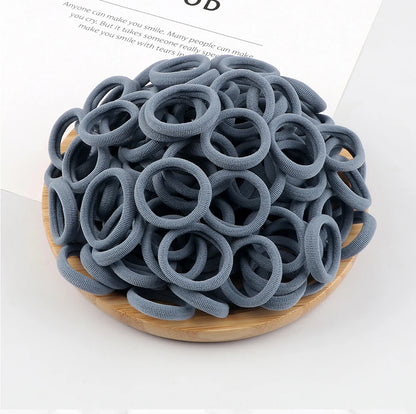 20/30/50/100/200pcs Colorful Hairband Black Grey Rubber Band Nylon Hair Elastic Ponytail Hairstyle Scrunchies Hair Accessories