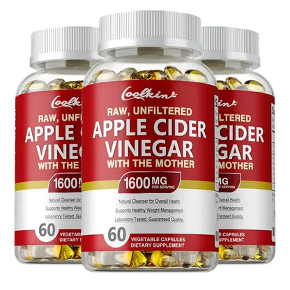Apple Cider Vinegar Capsules - Supplement B Vitamins, Weight Management, Detox, Relieve Bloating and Constipation, Fat BurnerSup