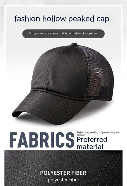 Oversize Big Head Man Plus Size Baseball Cap Spring Summer Thin Fabric Mesh Sun Hat Male Snapback M 55-59cm L 60-64cm