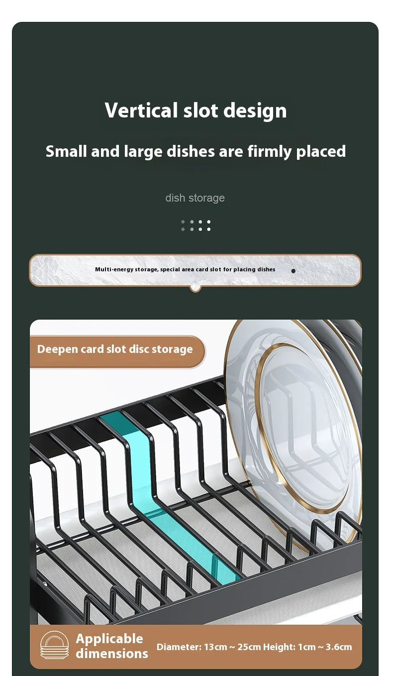 Multifunctional Kitchen Storage Rack - Bowl Dish  Chopstick Organizer - ZOOMNSTORE