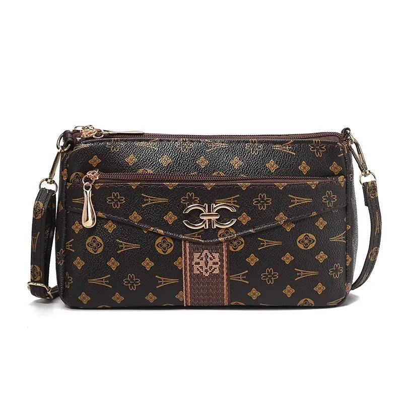 Ladies Crossbody Bag – Large Capacity Vintage Shoulder Bag with Coin Pocket
