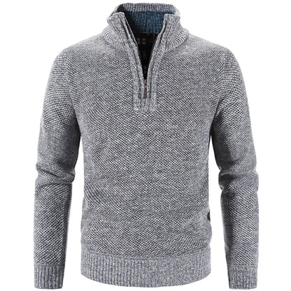 New Pullovers Autumn Winter Knit Sweater Men's Zipper Outwear Korean Casual Streetwear Turtleneck Cold Blouse Hombre Jumpers