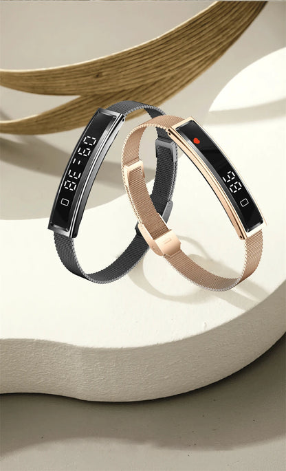 LIGE Ladies Smart Bracelet Men Health Sleep Heart Rate Monitoring Fashion Sports Band Fitness Tracker Smart Wristwatch For Women