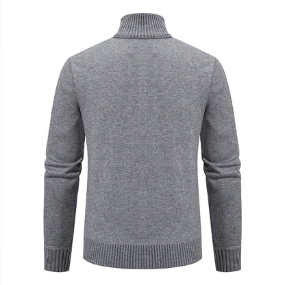 2023 autumn and winter new cashmere padded warm casual men's knitted sweater coat