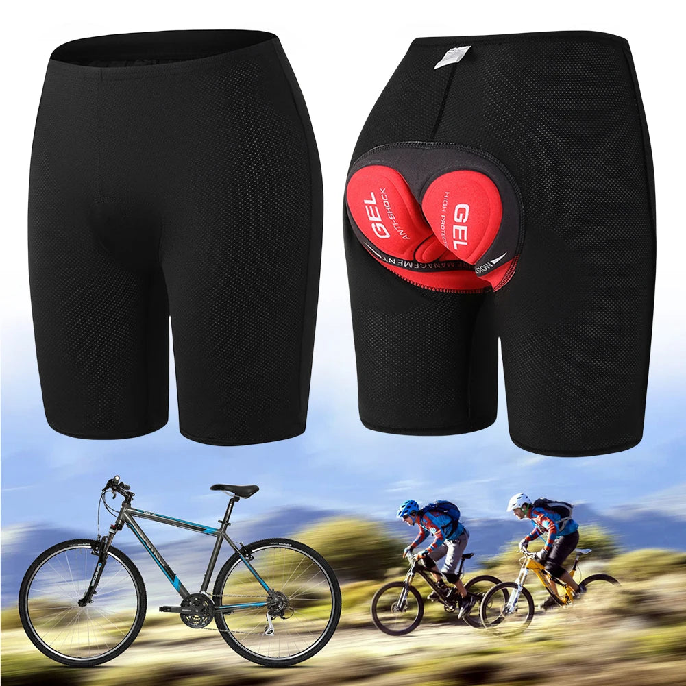 Mens Cycling Shorts Padded Shorts Breathable 3D Padded Bike Shorts Lightweight Cycling Underwear Anti-Slip MTB Accessories