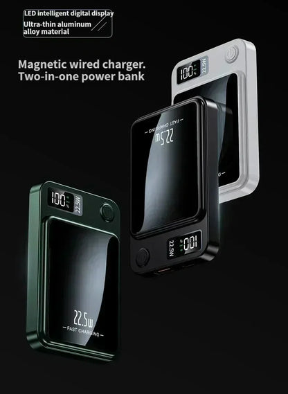 100000mAh Magnetic Powerbank Magnetic Power Bank Wireless Fast Charger For iPhone Backup Battery For Magsafe