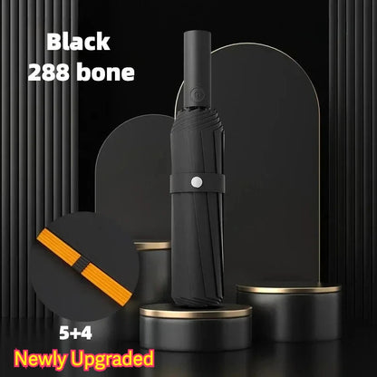 Stormproof Windproof Automatic Folding Rain Umbrella for Men, Large Strong Reinforced 288 Bone, Sun UV UPF50+ Parasol