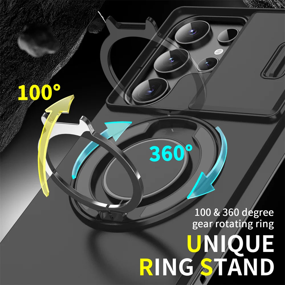 Magnetic Slide Camera Protection Phone Case for Samsung S21 S22 S23 S24 S25 Ultra FE A Series - ZOOMNSTORE