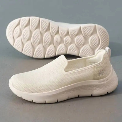Hot HOT Skechers Women's Slip-On Walking Shoes, Lightweight Soft-Soled Casual Mom Shoes124847-OWHT