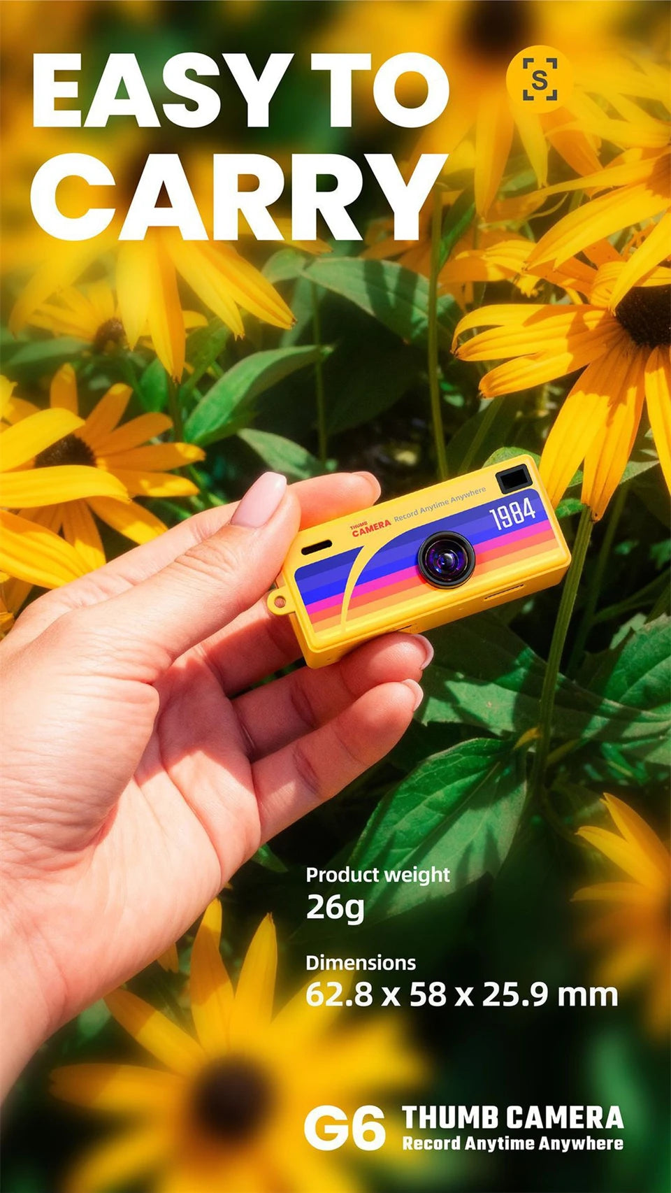Portable Mini Camera - 1080P HD Digital Video Recorder with Wide Angle Lens & Long Battery Life