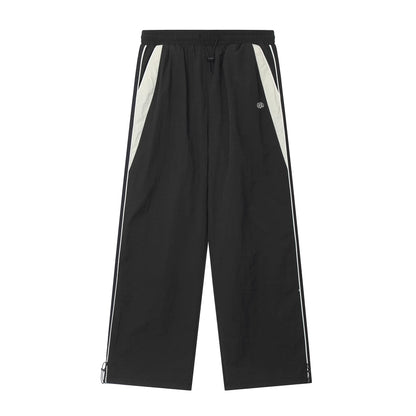 Retro Side Stripe Bowknot Wide Leg Pants Women High Waist Casual Sports Trousers Harajuku Cargo Pants Streetwear Hip Hop Joggers