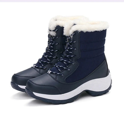 Women Snow Boots - Ladies Winter Boots With Flat Platform & Plush Warmth
