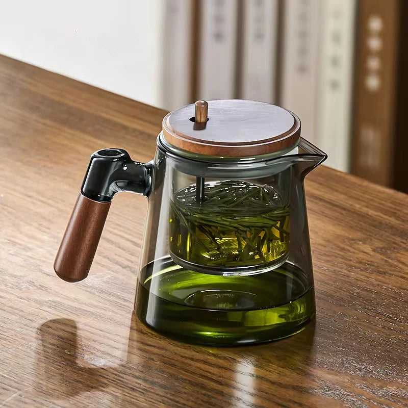 Large Capacity Dividing Teacup with Removable Glass Inner Tank - Tea Ceremony Water Separation Filter