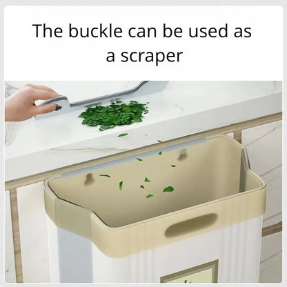 Wall-Mounted Folding Trash Can - Kitchen  Bathroom Space Saver