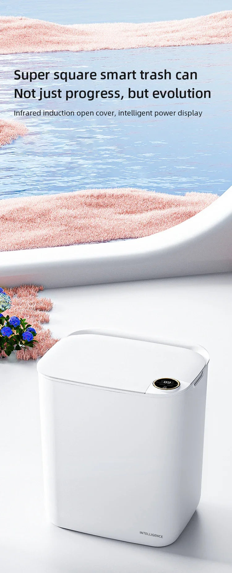 Smart Sensor Trash Can - 20L Automatic Wastebin with Type-C Charging for Kitchen and Bathroom
