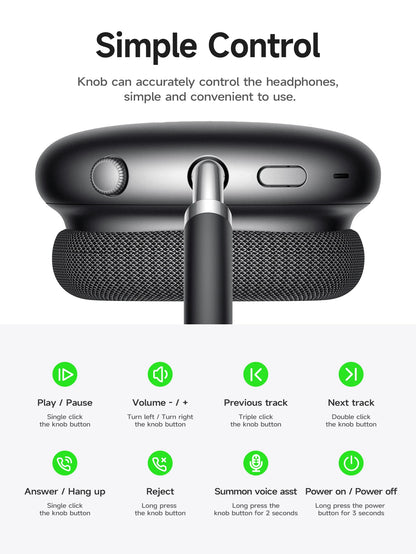 HOCO W55 Plus ANC Noise Reduction Over-ear Bluetooth 5.4 Headphones Wireless Sport Headset Head mounted For Smart Phone AUX mode