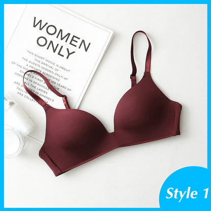 Seamless Push Up Bras - Wire Free A B Cup Bra With Adjustable Straps