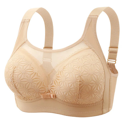 2PCS New High-end U-shaped Back With No Steel Ring Gathered And Adjusted Bra Thin Cup Breathable  Breasted Underwear Mom's Bra