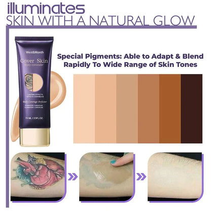 74ml Natural Tattoo Concealer Long Lasting Waterproof Tattoo Scars Cover Cream Body Coverage Makeup Foundation Cream For Women