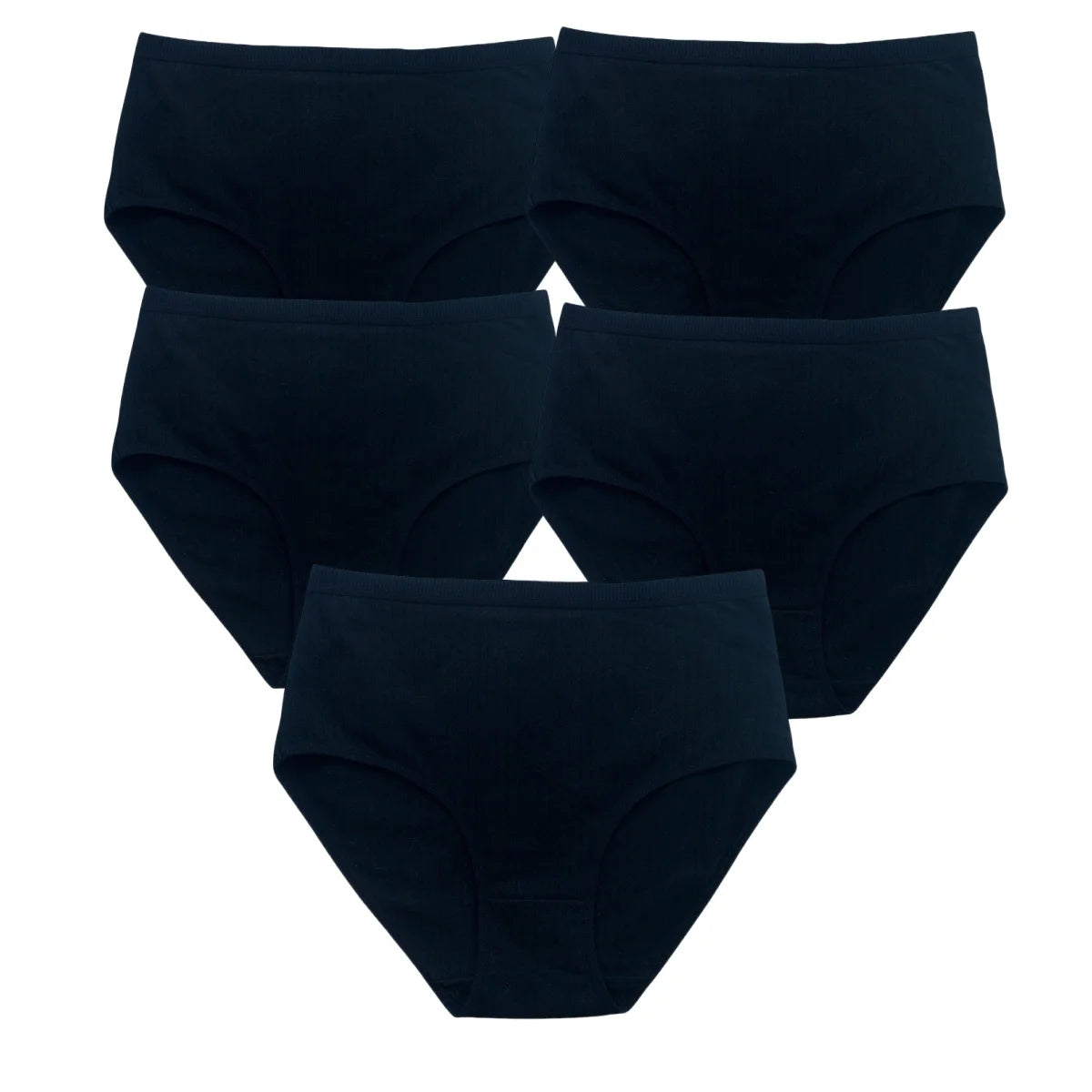 5Pcs/Set High Rise Panties Women Cotton Briefs Sexy Lingerie Ribbed Basic Daily Underwear Soft Stretch Ladies Intimates S-XXL