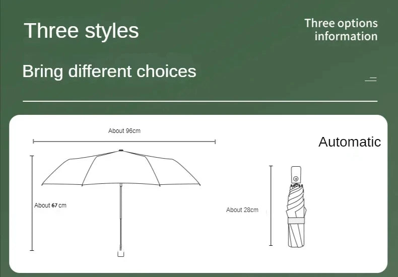 1pc Mini Folding Automatic Umbrella Portable Windproof Light Children Parasol Umbrella Anti UV Rain Sun Umbrella