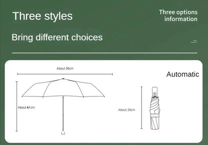 1pc Mini Folding Automatic Umbrella Portable Windproof Light Children Parasol Umbrella Anti UV Rain Sun Umbrella