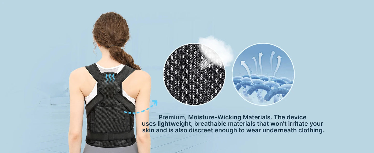 Back Brace and Posture Corrector for Women Men, Adjustable & Lightweight - Scoliosis & Hunchback Correction, Relief Back Pain