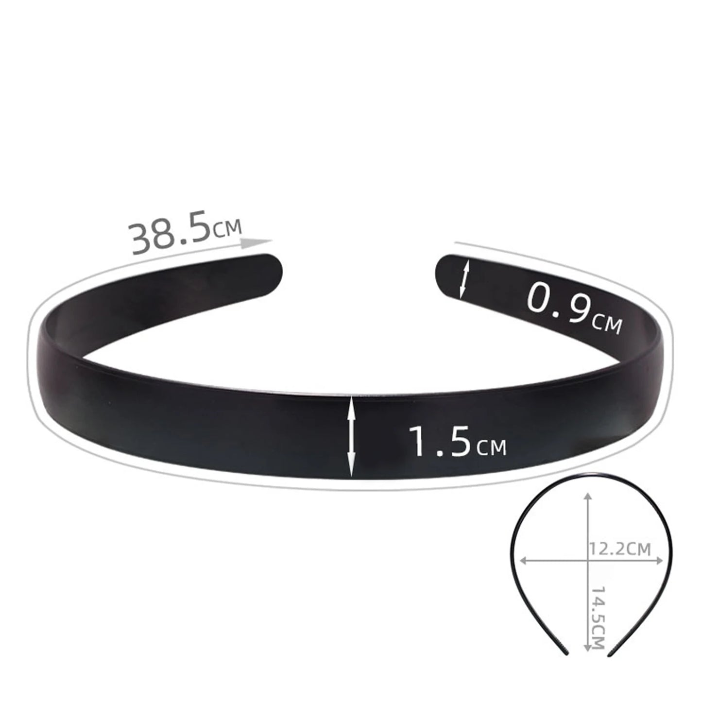 Unisex Metal Wavy Spring Hair Hoop Black Non Slip Outdoor Sports Headbands For Women Men Simple Hairband Face Washing Headdress