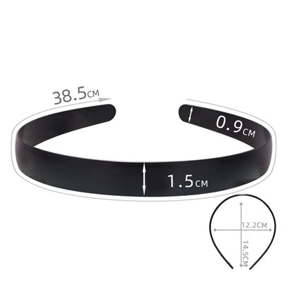 Unisex Metal Wavy Spring Hair Hoop Black Non Slip Outdoor Sports Headbands For Women Men Simple Hairband Face Washing Headdress