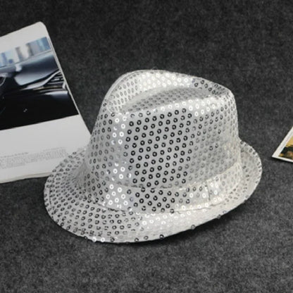 Stage Performance Sequined Hip-hop Hat Children's Day Dance Performance Jazz Hat Men And Women Festival Parties Sequined Top Hat