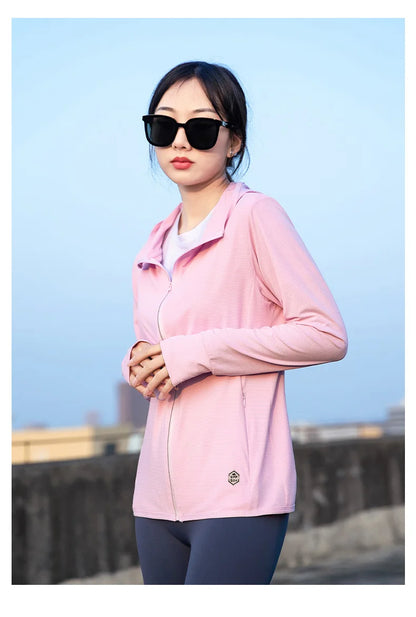 YJKVUR Unisex Summer New UPF 50+ UV Sun Protection Hoodie Jacket Men Women Lightweight Hiking Outdoor Long Sleeve Sun Shirt Coat