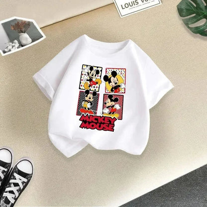 Disney Minnie kids' T-shirt, short-sleeve T-shirt with pure cotton cartoon print