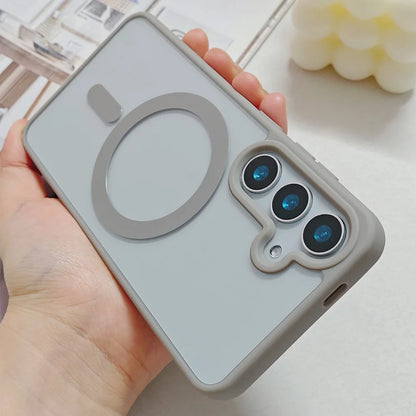 Frosted Magnetic Phone Case for Samsung Galaxy S26 Ultra S25 Edge S24 S23 FE S22 Plus for Magsafe A57 A37 A17 A07 A56 A36 Cover