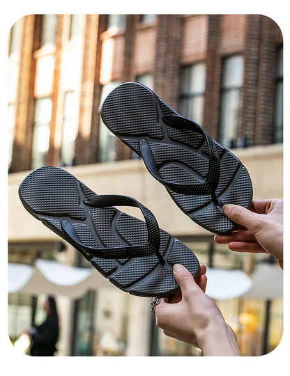 Fashion Black Massage Slippers Men Flip Flops Sale Big Size 50 Casual Slides Men Non Slip Beach Slippers for Men Chanclas Hombre
