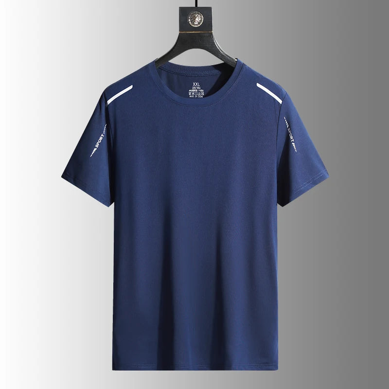 Men's Running T-Shirt – Reflective Quick-Dry Ice-Silk Sports Tee