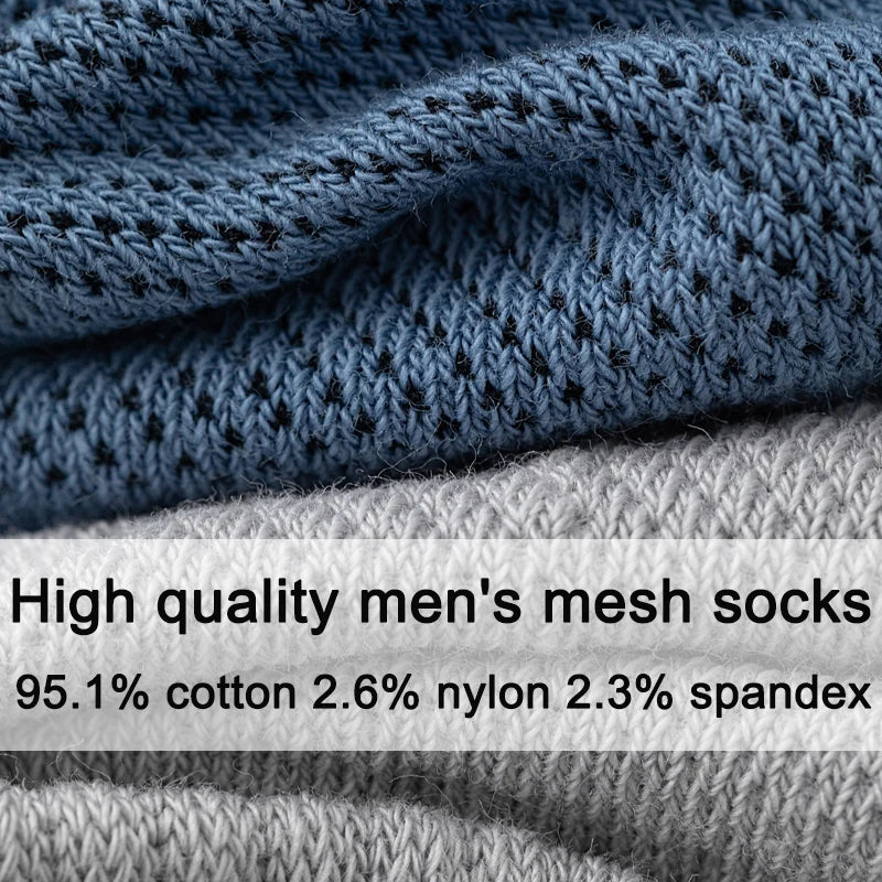 High Quality 6Pairs Men Socks Short Combed Cotton Mesh Breathable Odor proof and antibacterial Spring Summer for Male sock New