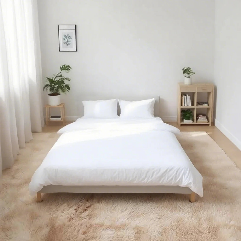 Shaggy Area Rug - Gray Long Pile Plush Carpet | Non Slip Bottom Floor Mat