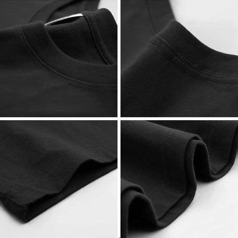 Basic Oversized Boxy Crew Neck T-shirt Mens Heavyweight 240GSM 100% Cotton Half Sleeve T-Shirts Summer Loose Sports Clothing