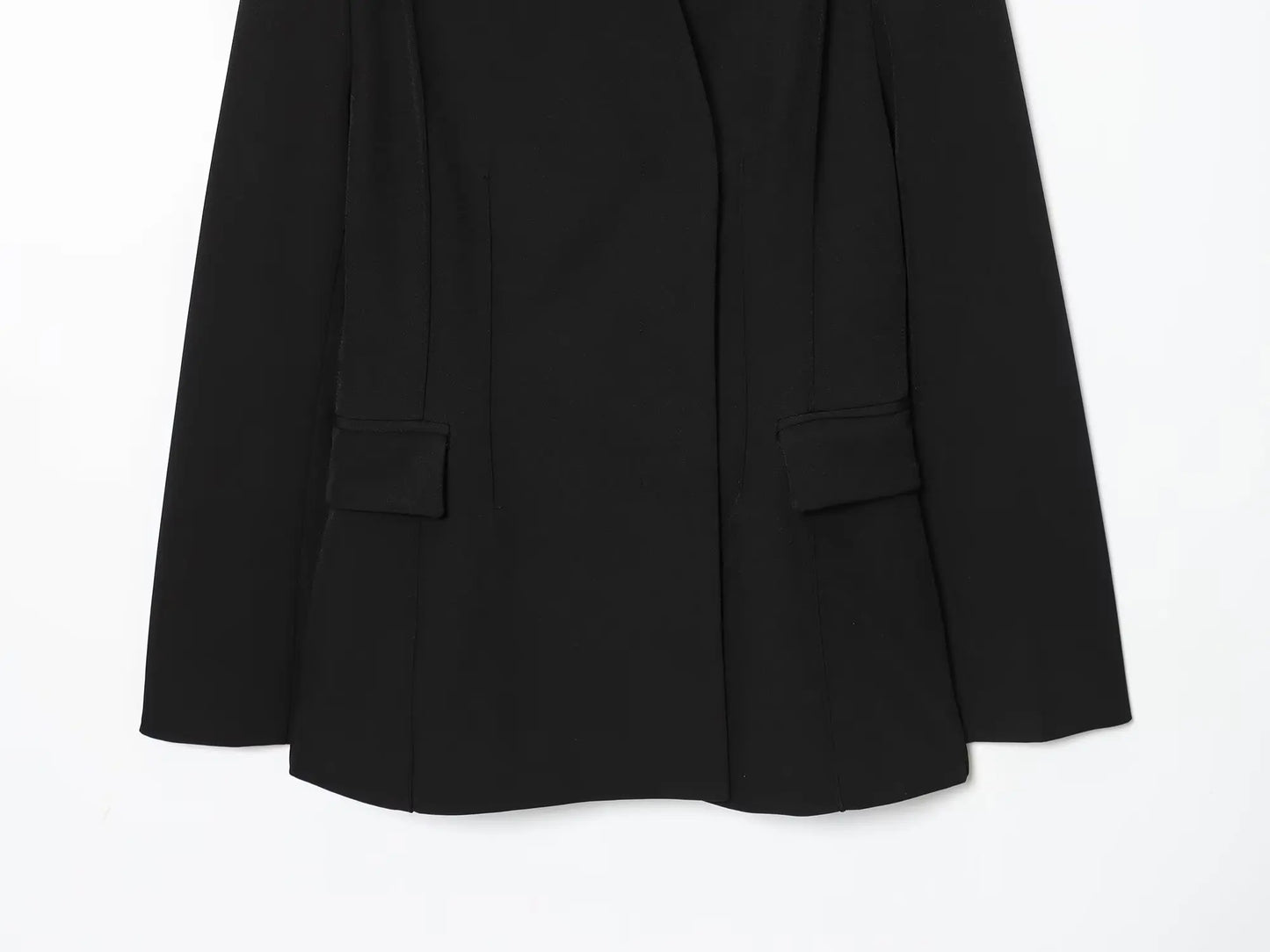 Women's Casual Blazer - Autumn Long Sleeve V Neck Double Breasted Jacket With Pockets