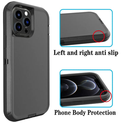 Luxury OTT Armor BOX Phone Case for IPhone 17 Air 16 15 14 Plus 13 12 Pro Max Soft Bumpers with Belt Clamp Protective Hard Cover