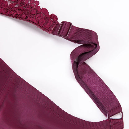 New Fashion Bras For Womens Lingerie BH Top Female Lace Bra Underwire Plus Size Brassiere Sexy Underwear B C D DD E F Cup
