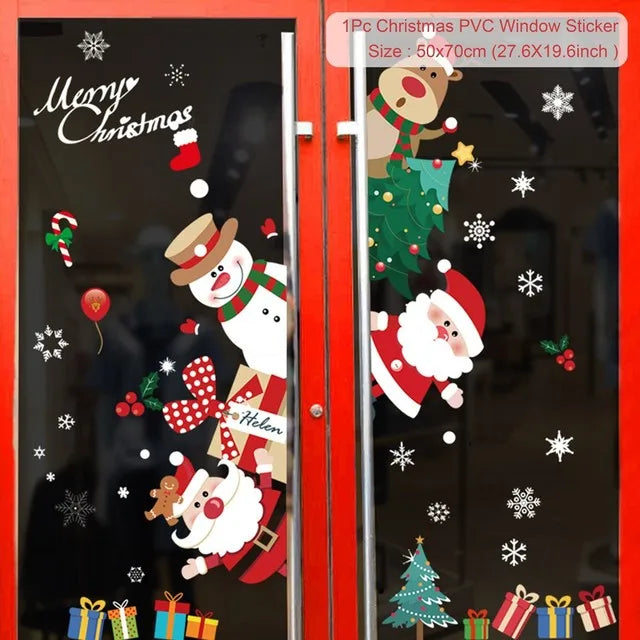 Christmas Window Stickers - Festive Holiday Window Decals & Xmas Wall Decorations 2024