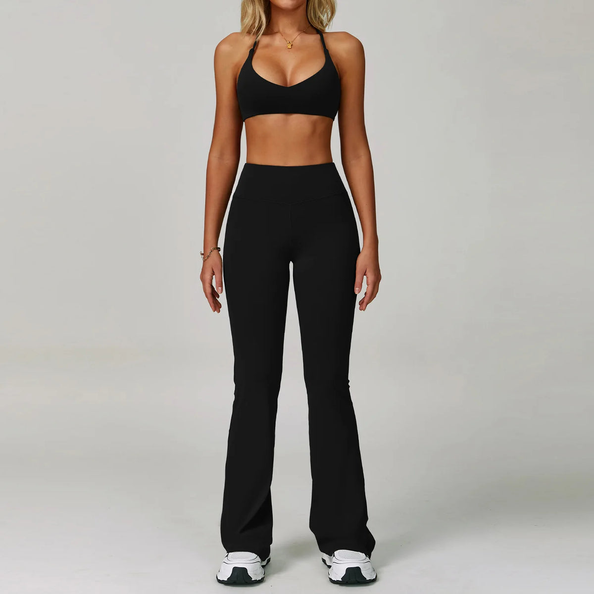 Yoga Set Women's Sportswear Yoga Suit Sports Top High Waist Leggings Two Piece Workout Clothes Fitness Gym Sets Athletic Wear