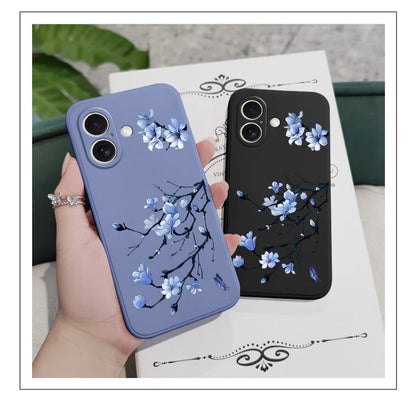 Blooming Orchid Phone Case For iPhone 17 17 Air 16 16e 15 14 13 12 11 Plus Pro Max Mini Silicone Cover