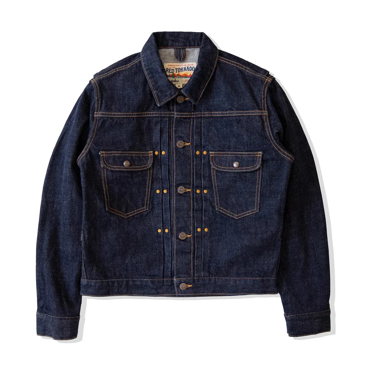 Red Tornado 11MJ Selvedge Denim Jacket Men's Rugged Wear Unlined Western Jean Outerwear