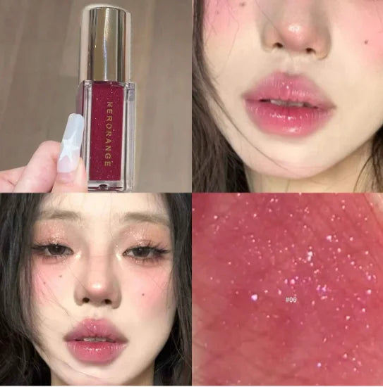 Herorange Glossy Lip Oil Shiny Hydrating Waterproof Gentle Lip Care Daily Essential