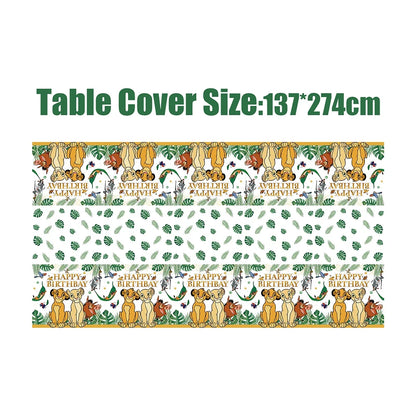 Lion King Birthday Party Supplies - Disposable Tableware Set with Cups Plates Napkins