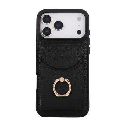 Wallet Case for iPhone 17 Pro Max 17 Pro Air,Card Holder Cover with 360° Ring Kickstand and Durable Shockproof Protective Bumper