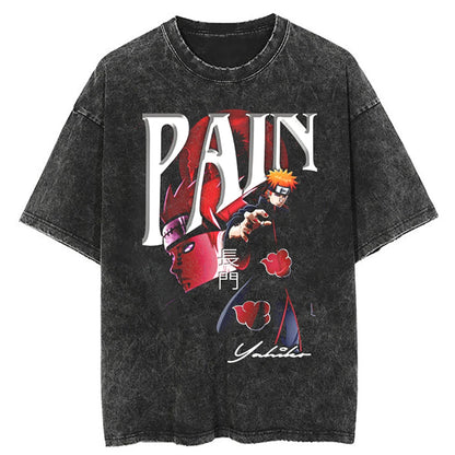 Hip Hop Streetwear T Shirt Japanese Anime Naruto Print T-Shirt Men Harajuku Cotton Tshirt Summer Short Sleeve Tops Tees