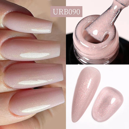Nude Crystal Rubber Base Gel - 7ml Semi-Permanent Soak Off UV LED Nail Varnish